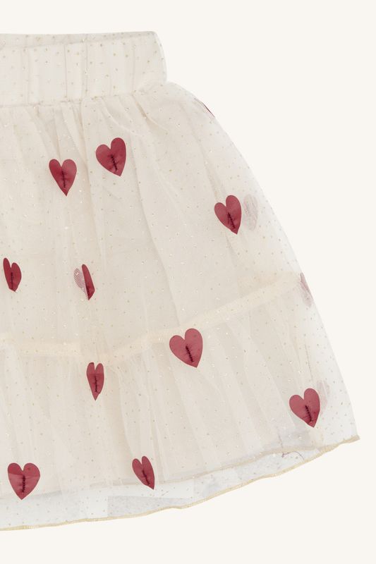 Hust & Claire Ninna tyllskjørt sand