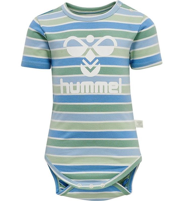 Hummel Pelle body stripete blå grønn
