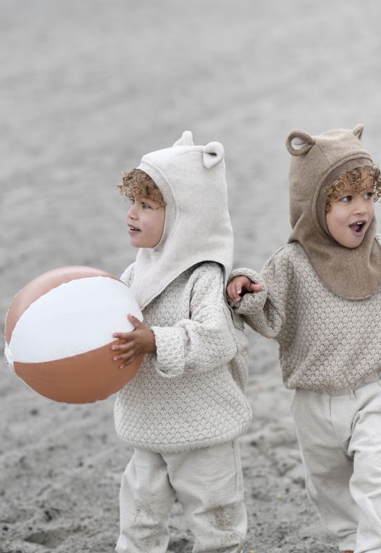 Huttelihut KOALA bomullsfleece lue nougat