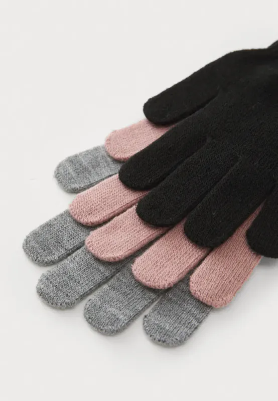 Salto 3pk vanter rosa/grå/sort