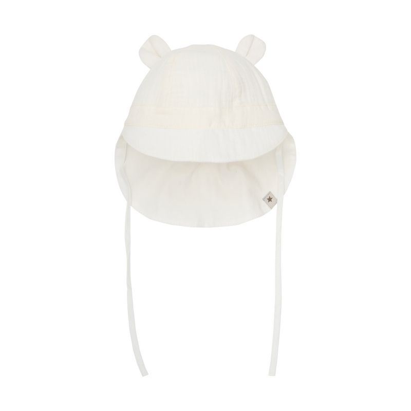 Huttelihut summer hat ears muslin antique white