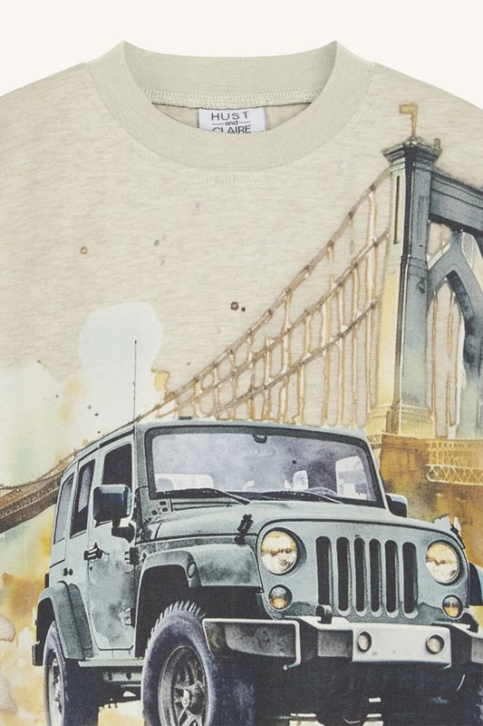 Hust & Claire Anton t-shirt jeep wheat melange