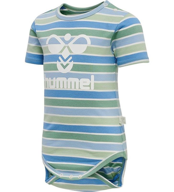 Hummel Pelle body stripete blå grønn