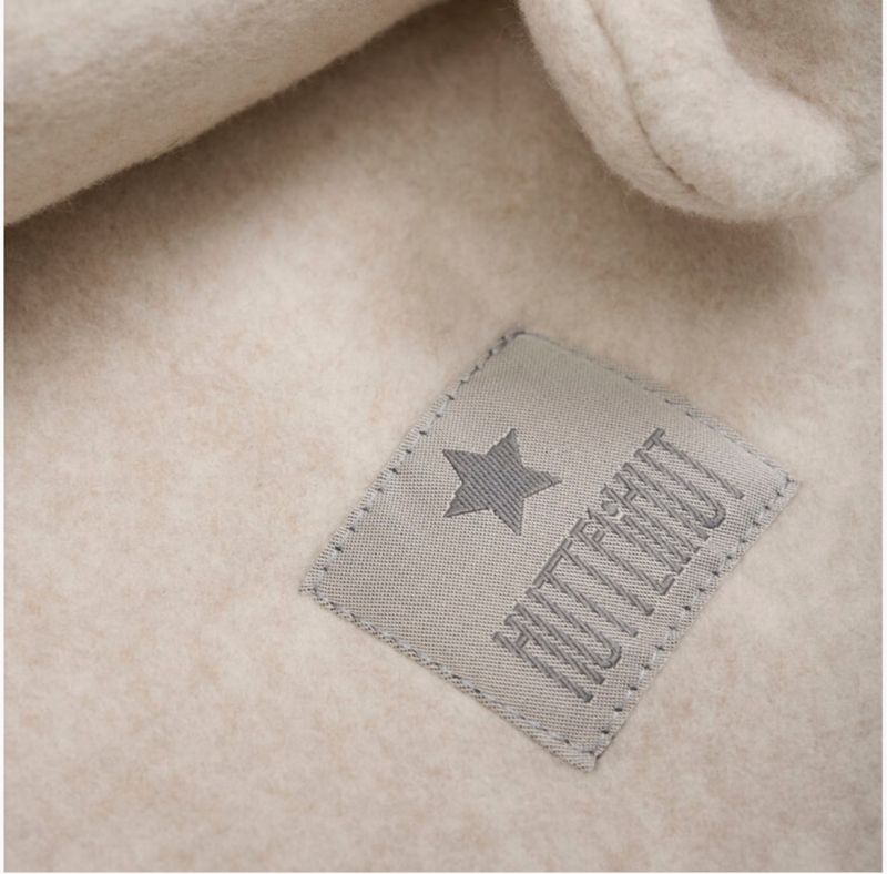 Huttelihut balaclava ears bomullsfleece camel melange