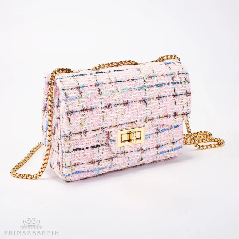 Prinsessefin Alexandra tweed handbag M pink