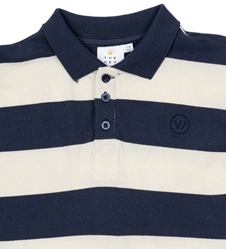 The New Norma pique dress mood indigo striped