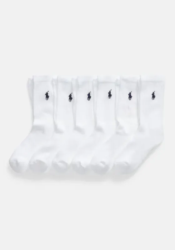 Polo RL 6pk tennissokker hvite