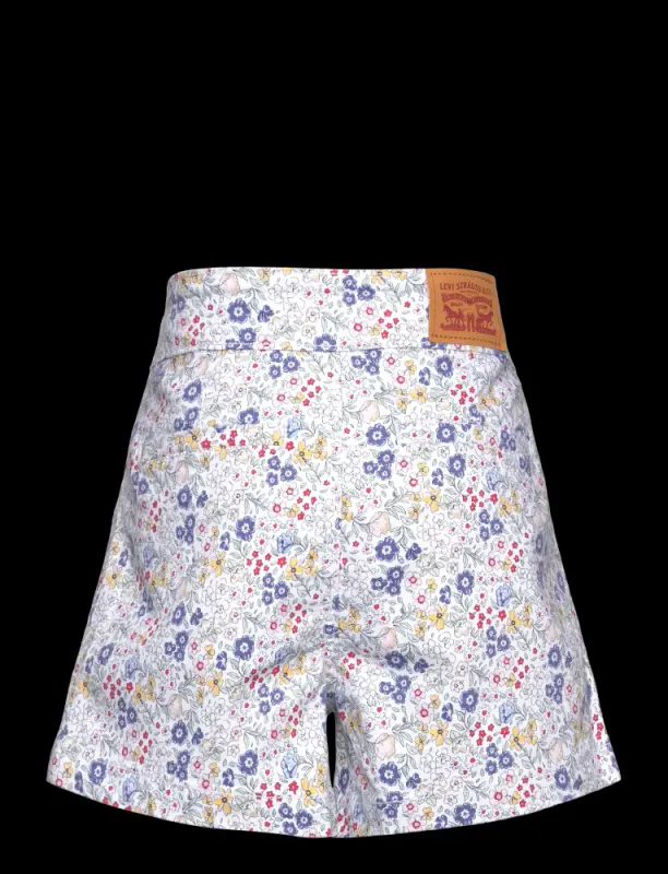 Levis woven shorts bright white flowers