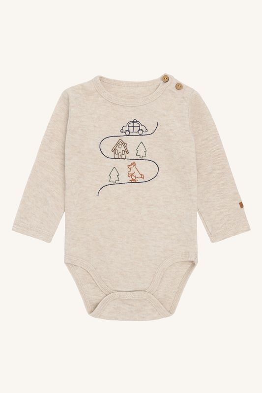 Hust & Claire Buster body driving embroidery wheat melange