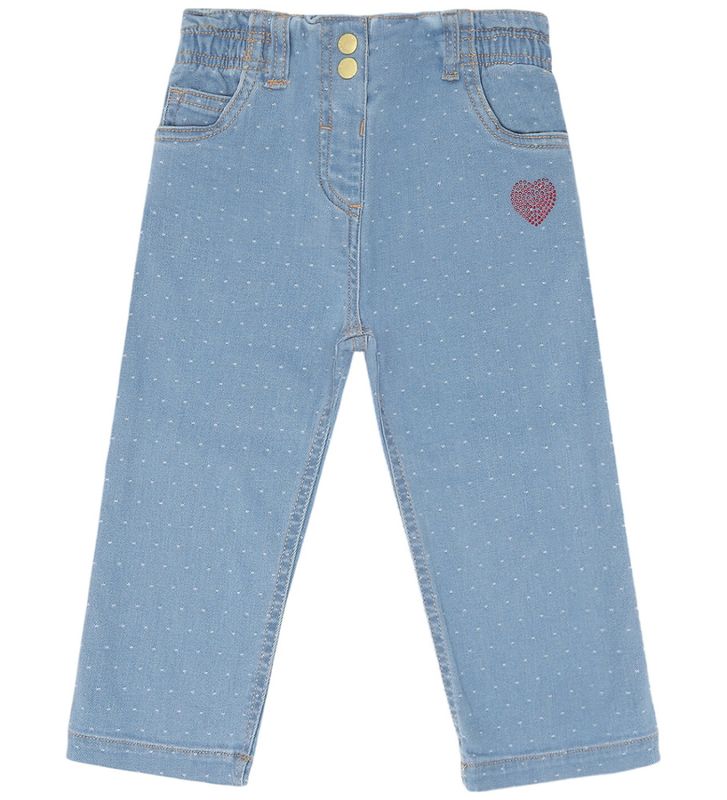 Hust & Claire Theresa dotty blue denim