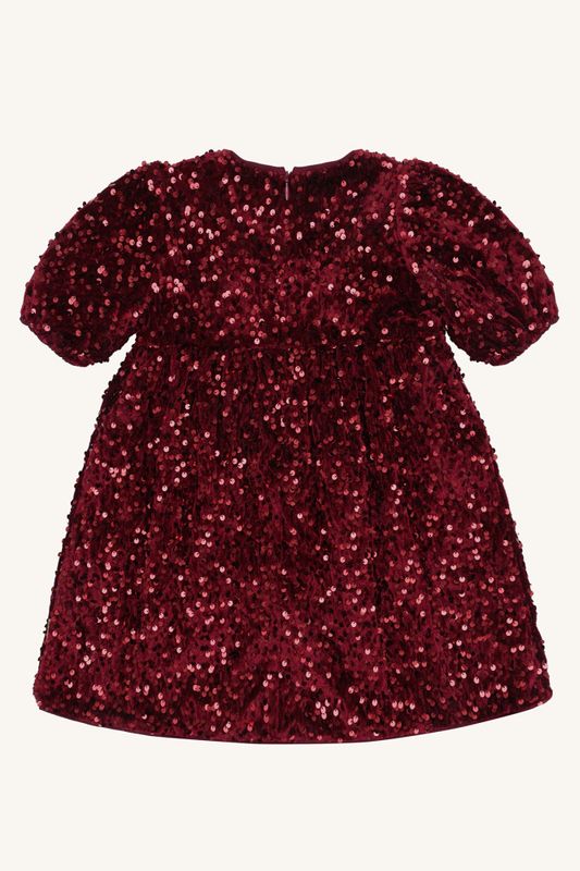 Hust & Claire Karoline sequins kjole new maroon