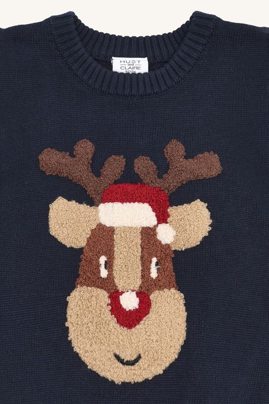 Hust & Claire Princo vest reindeer more navy