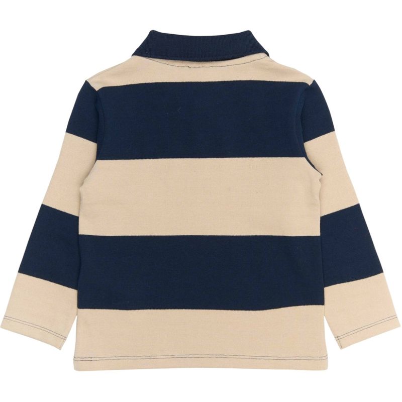 The New Rinon LS pique polo navy blazer striped
