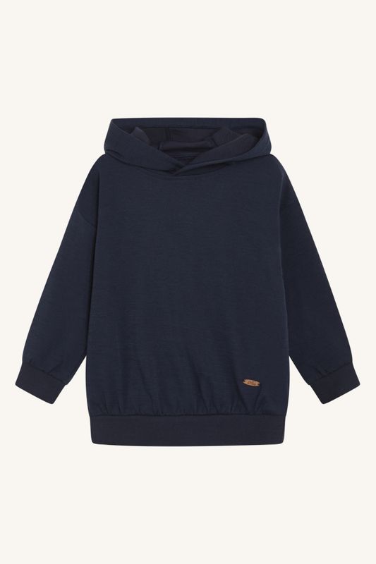 Hust & Claire Sanu hoodie ull/bambus more navy